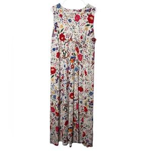 Johnny Was Multicolor Floral Maxi Dress